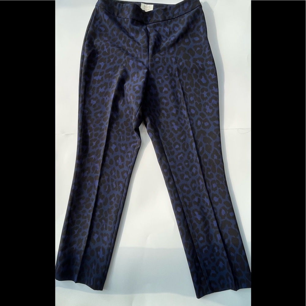 Kate Spade Blue Tone leopard-print dress pant